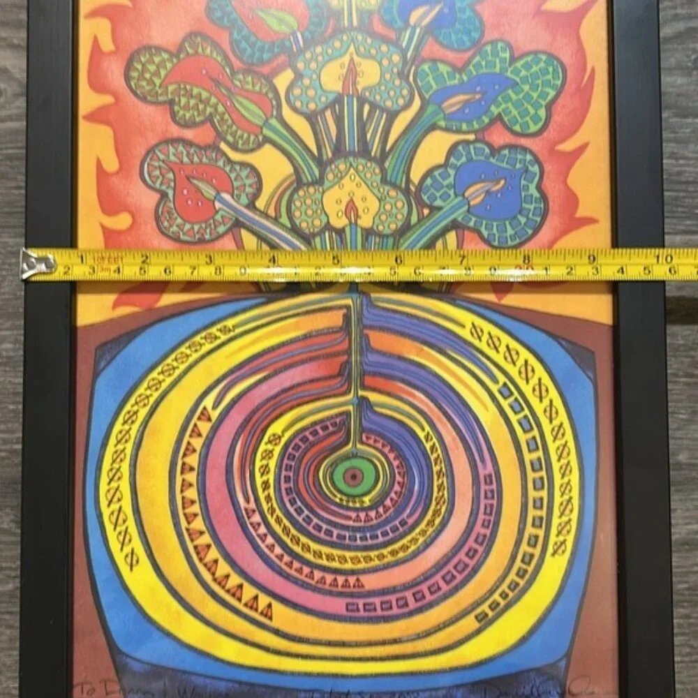 Photosynthesis Tree of Life Psychedelic Signed Artwork 14x10 Kabbalah Colorful